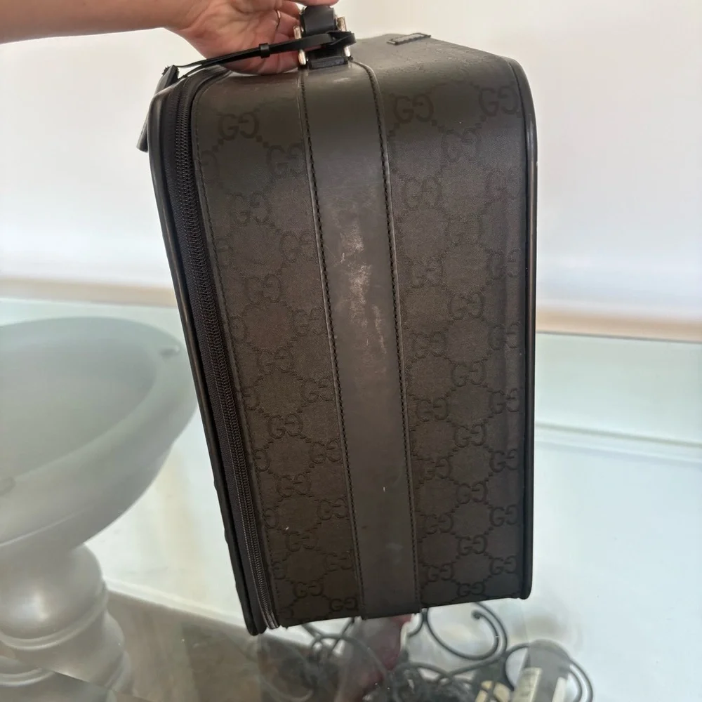 Gucci Black Monogram Men's Suitcase - AUTHENTIC